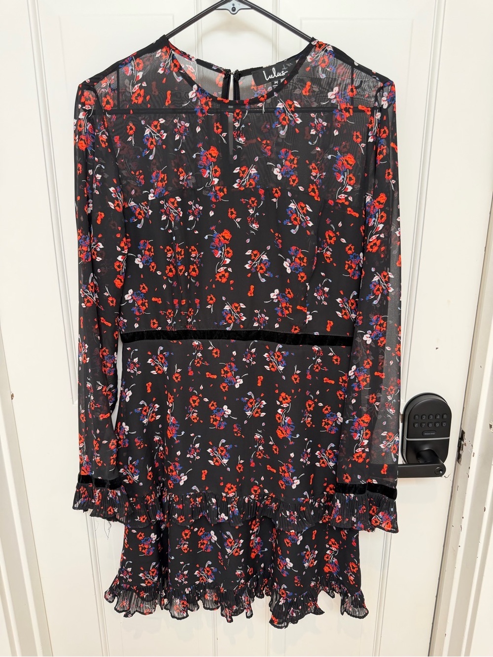 Lulus Long-Sleeve Ruffle Mini Dress - Medium - Picture 8 of 16